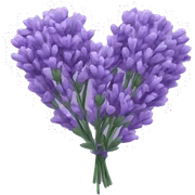 lavender heart sticker
