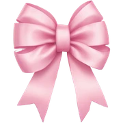 light pink ribbon bow sticker