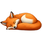 fox sleeping sticker