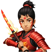 Fire-Wielding Samurai sticker
