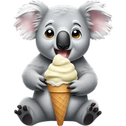 Koala eating ice cream sticker