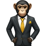 Monkey in a suit sticker