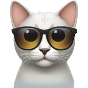 Cat with sunglasses sticker