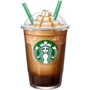 Starbuck ice coffee with ice cubes sticker