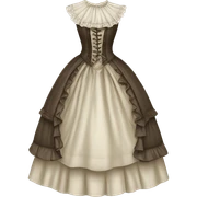 Victorian dress gown sticker