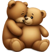 teddy bear kissing another teddy bear sticker