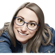 girl smiling in denim jacket sticker