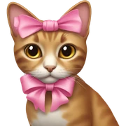 Cat with pink bow sticker