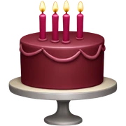 Burgundy birthday cake  sticker