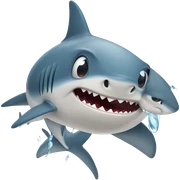 Shark with baby Shark Cried sticker