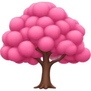 pink tree sticker