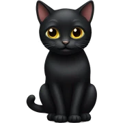 Black cat sticker