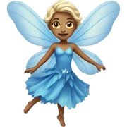 Flying blue fairy sticker