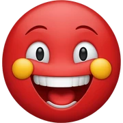 Lafing in red color emoji sticker