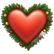 christmas heart sticker