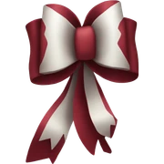 Dark red bow sticker