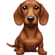 brown sausage dog  sticker