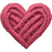 Cable knit heart sticker