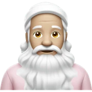 Pastel pink white Santa  sticker