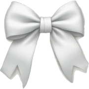 White bow  sticker