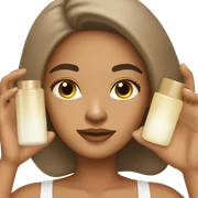 lightskin women doing her skincare sticker