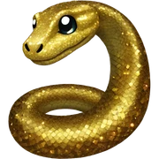 glittery snake  sticker