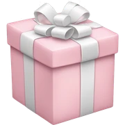 baby pink and white wrapped gift sticker