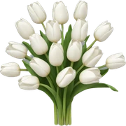 white tulip bouquet  sticker