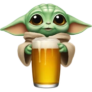 Baby yoda beer sticker