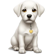 dog white baby dog sticker