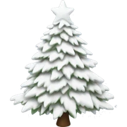 white christmas tree sticker
