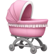 Pink baby bassinet  sticker