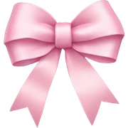 light pink ribbon bow sticker
