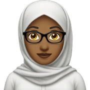 women muslim with black glasses sticker