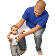 casual indoor moment with boy sticker