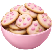 Frosted Cookies in a soft pink bowl sticker