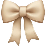 Beige bow sticker