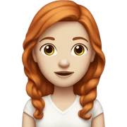 Pale girl with auburn hair sticker