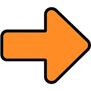A simple right-pointing arrow icon sticker
