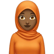 girl in orange hijab sticker