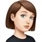 female, wearing black tshirt, short hair sticker