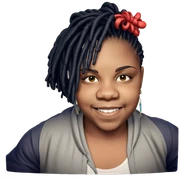 smiling boy with dreadlocks sticker