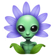 flower alien  sticker