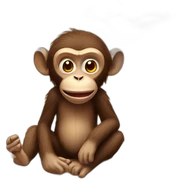 Drunk monkey in the dessert sticker