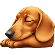 Dachshund sleeping sticker