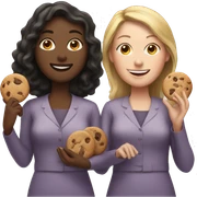Three White Women with Cookies sticker