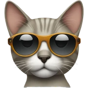 Cat with sunglasses sticker
