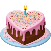 Birthday heart sticker