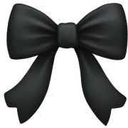 Black bow sticker