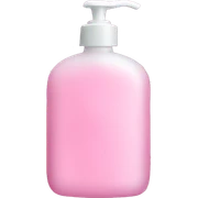 Pink soap bottle sticker